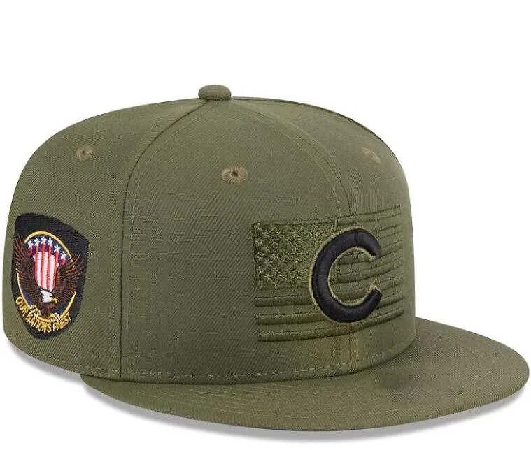 Dünya Serisi Olive Salute to Service Cubs Hats Los Angels Nationals Chicago Sox NY La kadın şapka erkekleri cap oakland chapeu casquette kemik gorras a0