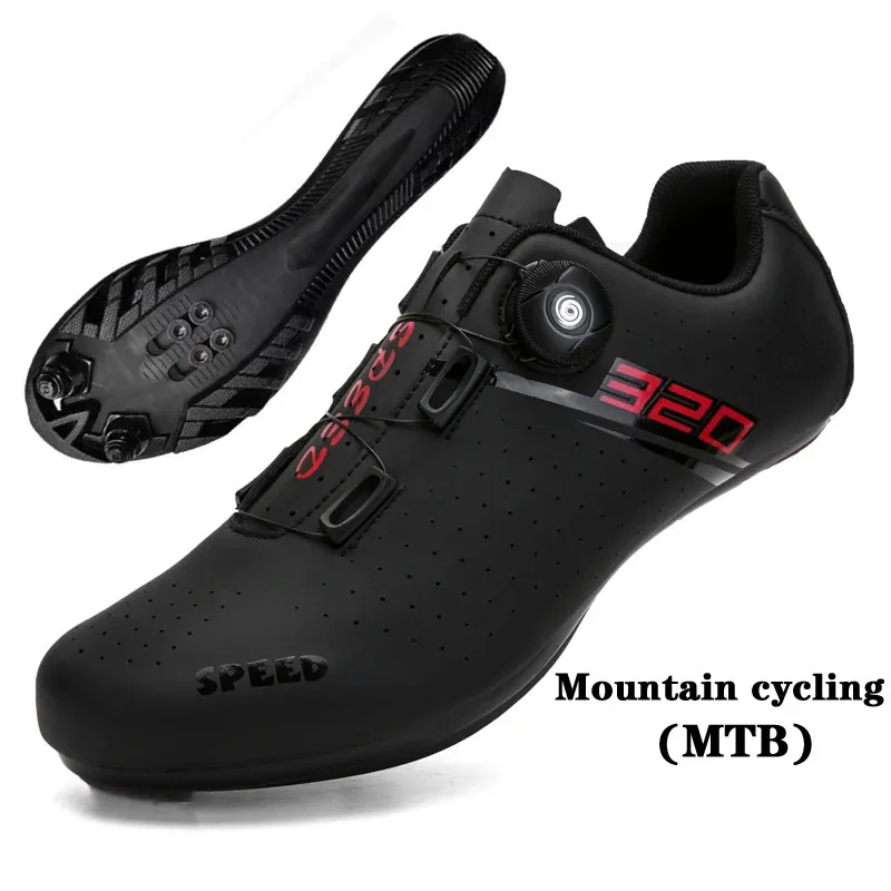 Cykelskor Mtb Mens Self-Locking Road Cycling Shoes Sportskor Racing Riding Boots Women Mtd Pedal Mountain Bike Shoes 240313