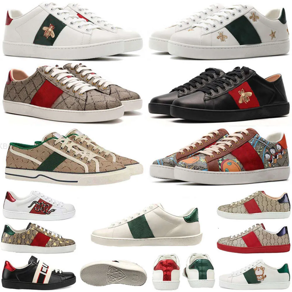 10A Designer Casual Schoenen Bee 10Ace Merk Schoenen Lage Mannen Vrouwen Hoge Kwaliteit Tijger Geborduurd Zwart Wit Groene Strepen Sneakers