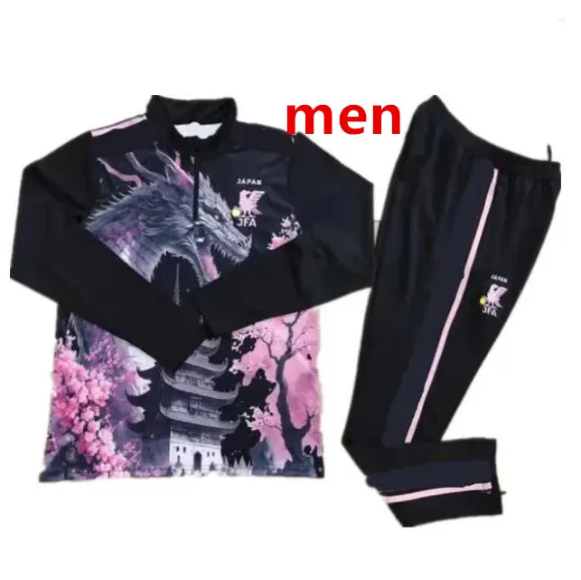 24 25 Tuta da allenamento mezza tirata giapponese ISAGI ATOM TSUBASA MINNO ASANO DOAN KUBO ITO Set di abbigliamento sportivo da calcio giapponese S / 3XL