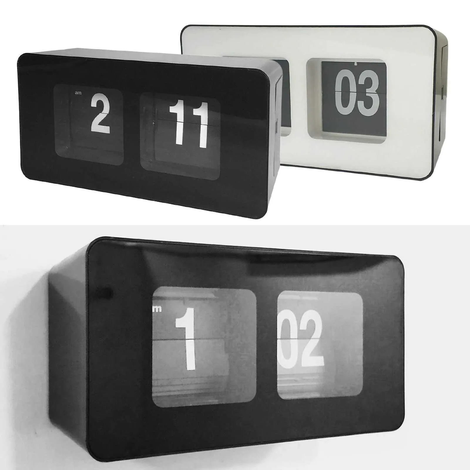 Auto Flip Clock File Down Page Clocks Desk Clock Smart Light Clock for Home