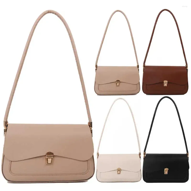 Borse a tracolla Borsa da ascella versatile da donna in pelle PU minimalista tinta unita per il tempo libero sotto le ascelle pendolari femminili