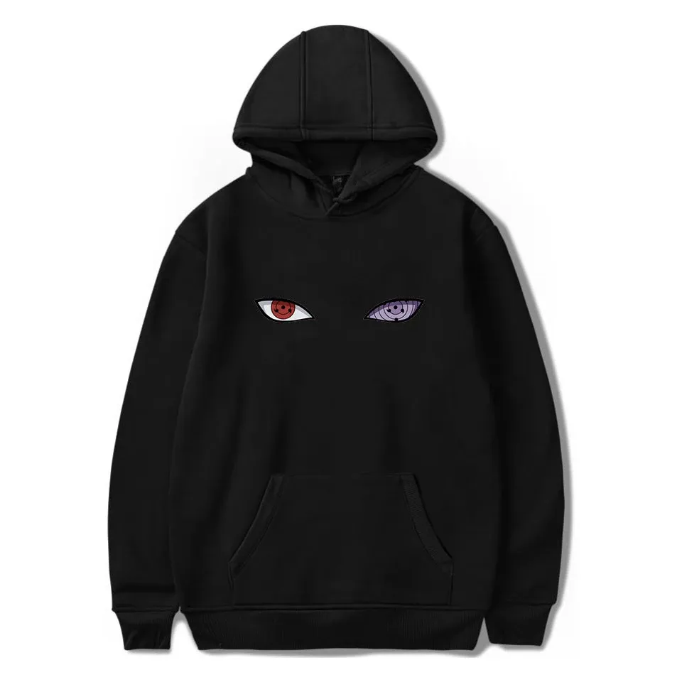 Anime hoodie Sasuke schrijfwiel Gedrukt Hoodies mannen Trui vrouwen Kakashi tweedimensionale Sweatshirt Harajuku y2k Streetwear