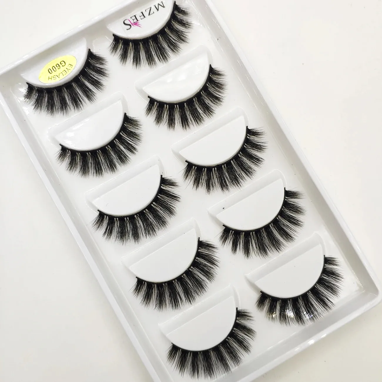 1050 Boxes 5 Pairs 3D Mink False Eyelashes Soft Lashes Makeup Eyelash Faux Cils Cilios Maquiagem Wholesale G600 240318