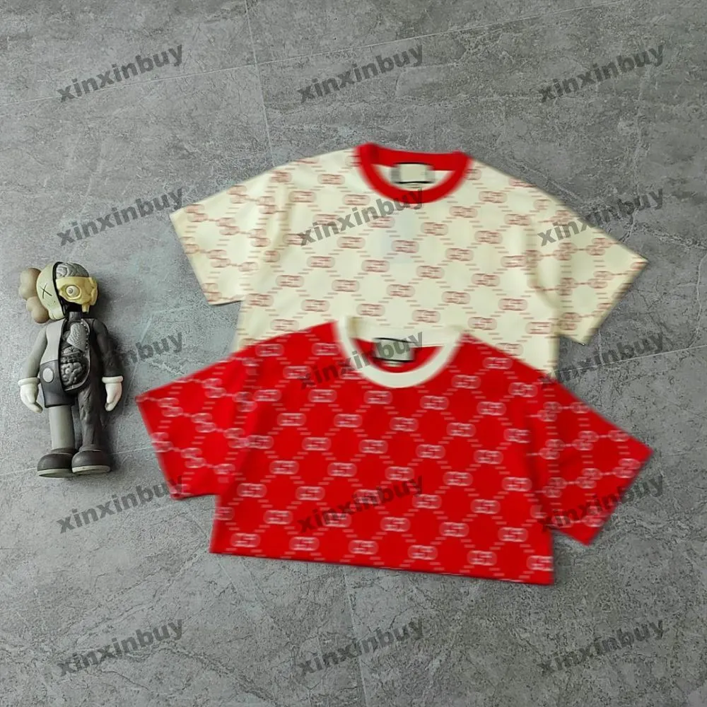 xinxinbuy Men designer Tee t shirt 2024 Italy Double letter printing short sleeve cotton women gray black apricot S-2XL