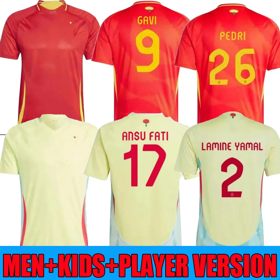 24 25 Futbol Forması Morata Ferran Asensio 2024 Euro Kupa Milli Takım Futbol Gömlek 2025 Erkek Çocuk Kiti Eve Set Camisetas Rodri Olmo Ansu Fati