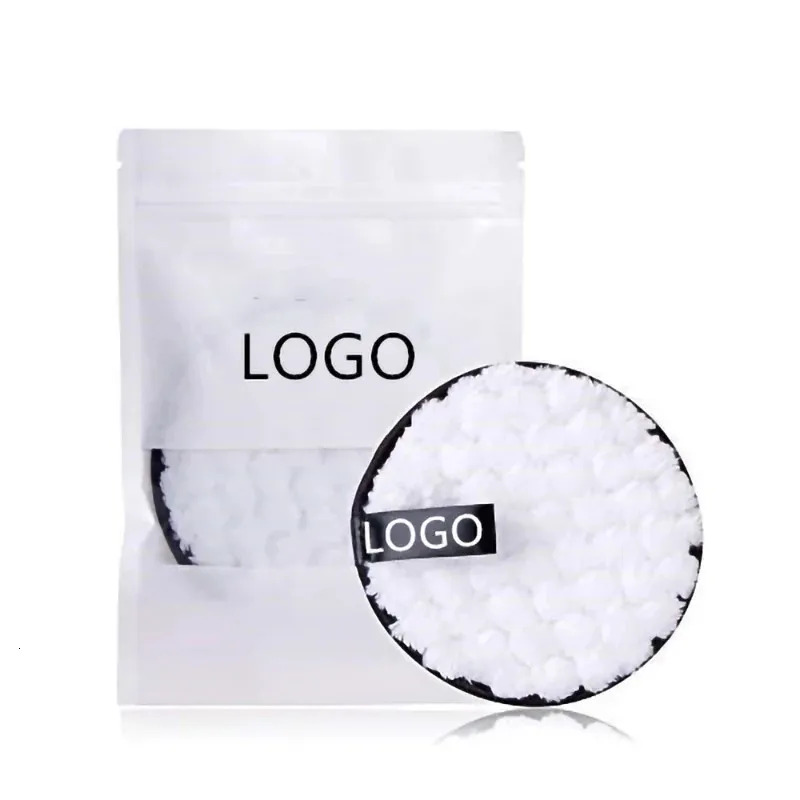 Washable Reusable Cloth Cleansing Rounds Pads Makeup Removers Private Label Cleanser Sponge 240319