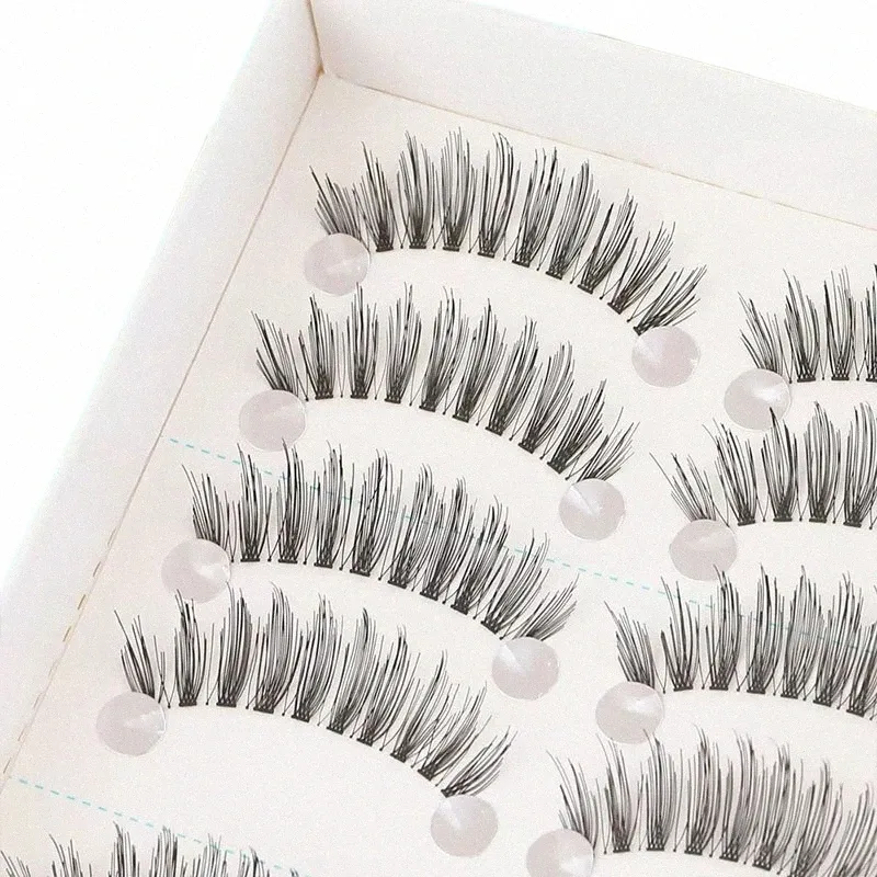 Nieuwe Transparante Stem Fake Eyeles Natuurlijke Dikke Kleine Duivel 10 Pairs Geclusterde Slanke Fairy Eyeles Uitbreiding Beauty Tools c4Fi #