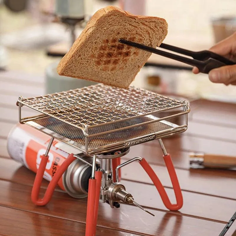 Tools 1Pc Portable Stove Top Grill Net Mini Foldable Furnace Rack Cooking Barbecue Toast Baking Holder Heating Bracket