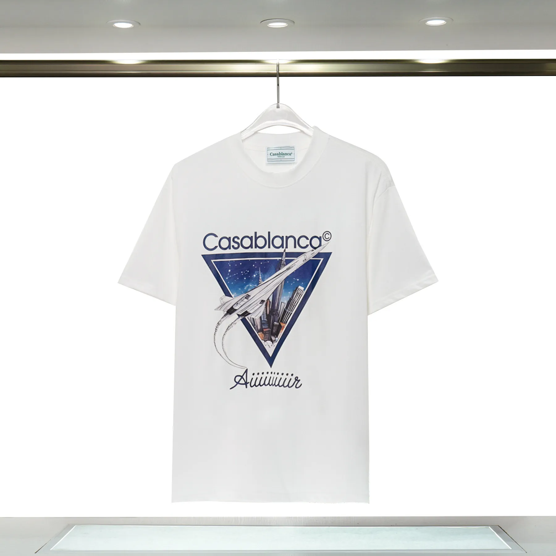 男性カジュアルサマーTシャツカサブランカ服ラグジュアリーTシャツサイズS-XXXLメンズデザイナーTシャツメンズストリートウェアカジュアルトレンドストリート大胆なユーティリティYH9