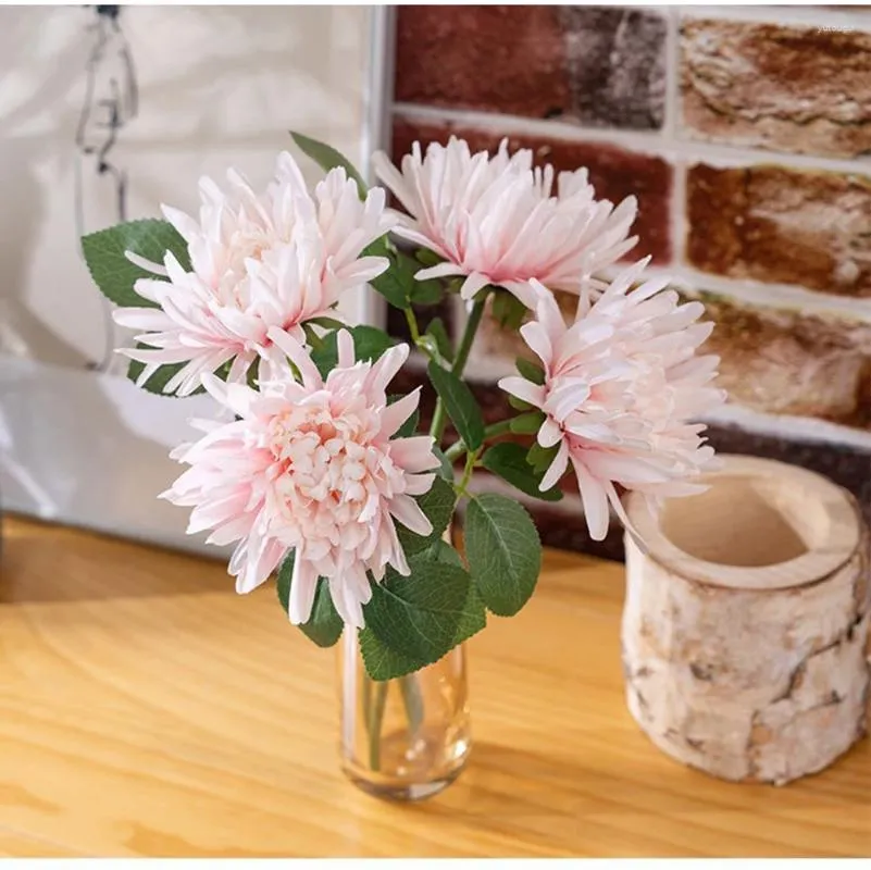 Decorative Flowers Handmade Multi-layer Chrysanthemum Branches Luxury Home Decor Shopping Mall Window Display Artificial Decoration