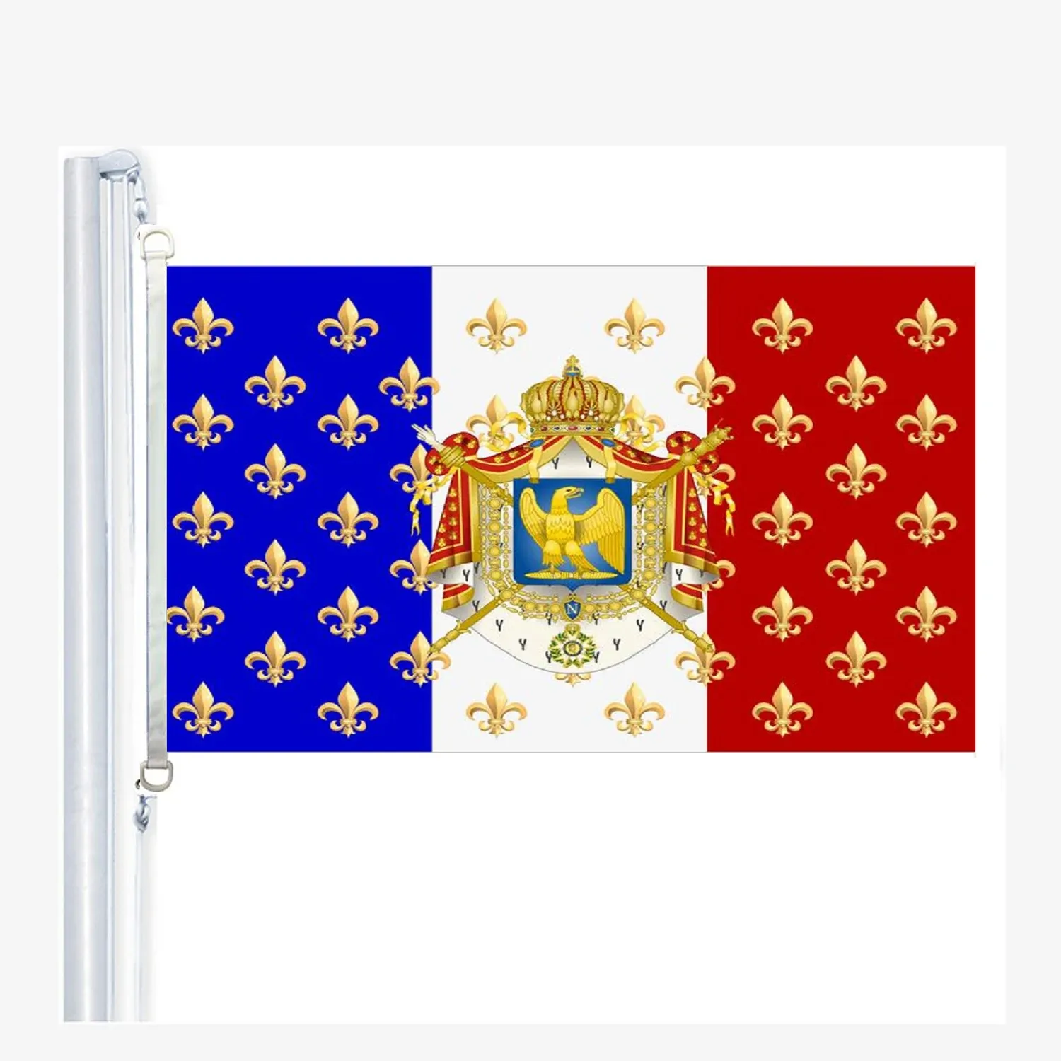 Accessori Bandiere Royal Standard Napoleone francese, 90 x 150 cm, 100% poliestere, Digitaldruck