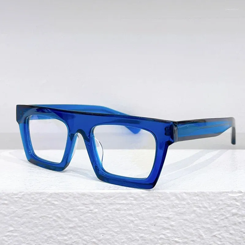 Zonnebrilmonturen Mille83 België Merk Vierkante Acetaat Brillen Frame Designer Klassieke Vintage Blauw Groene Bril Unisex Brillen