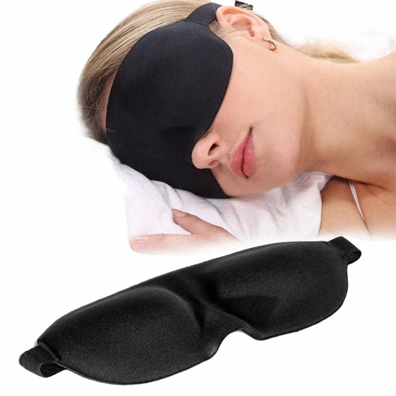 3D Voyage Sommeil Naturel Haute Qualité Portable Reste Doux Mémoire Mousse Bandeau Rembourré Couverture Eyepatch Couverture Ombre Masque Lunettes 94H1 #