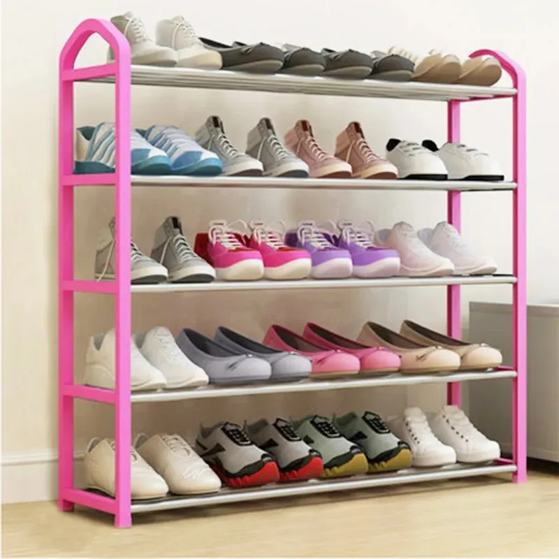 2024 Shoe Rack Aluminum Metal Standing Shoe Rack DIY Shoes Storage Shelf Home Organizer Accessories Shoe Rack Shoe rack organization