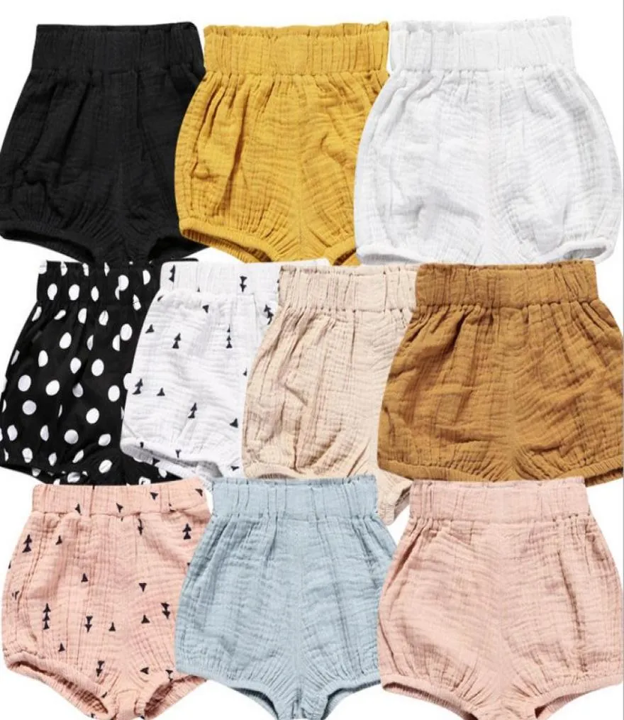 Criança infantil bebê menina menino algodão shorts pp calças fralda capas bloomers3483353