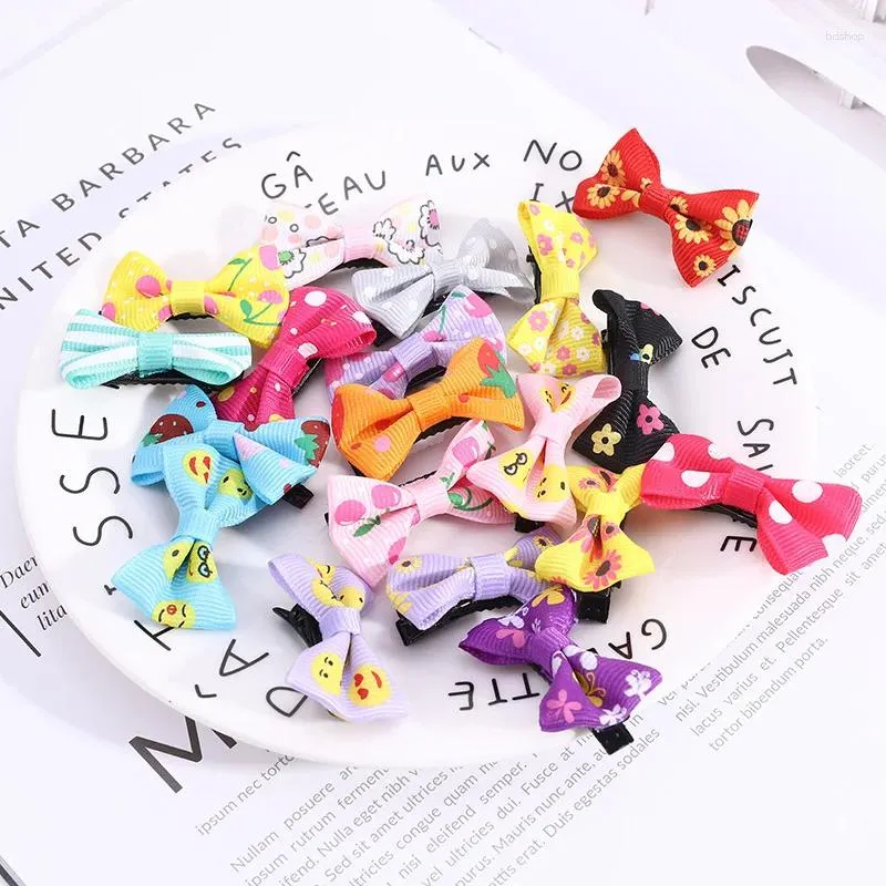 Hair Accessories 20pcs/set Lot Ribbon Bow Tie Baby Girl Mix Colours Small Pet Bowknot Craft DIY Wedding Decor