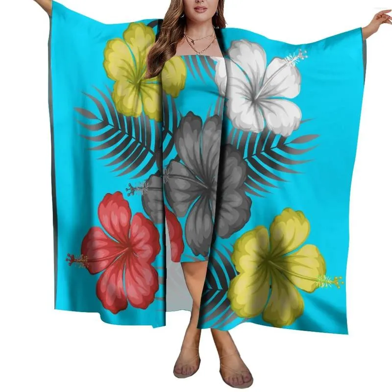 Вечерние платья, полинезийские этнические женские пляжные солнцезащитные шаль, шарф-саронг, женский легкий комплект платьев для больших людей
