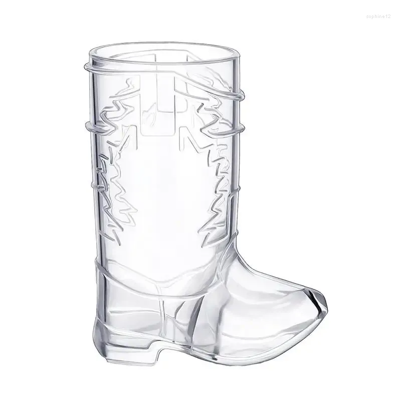 Vinglas Cowboy Boot Whisky Clear Glass Cup för Western Themed Party S Cups Decorations