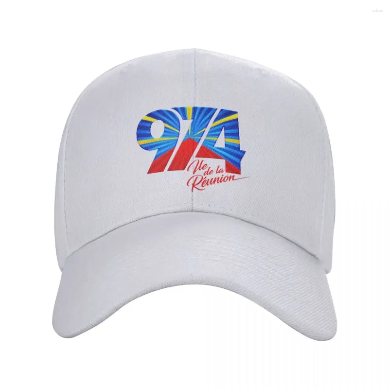 Casquettes de baseball Personnalisé 974 Logo de l'île de la Réunion Casquette de baseball Protection solaire réglable Réunionnais fier papa chapeau été Snapback chapeaux