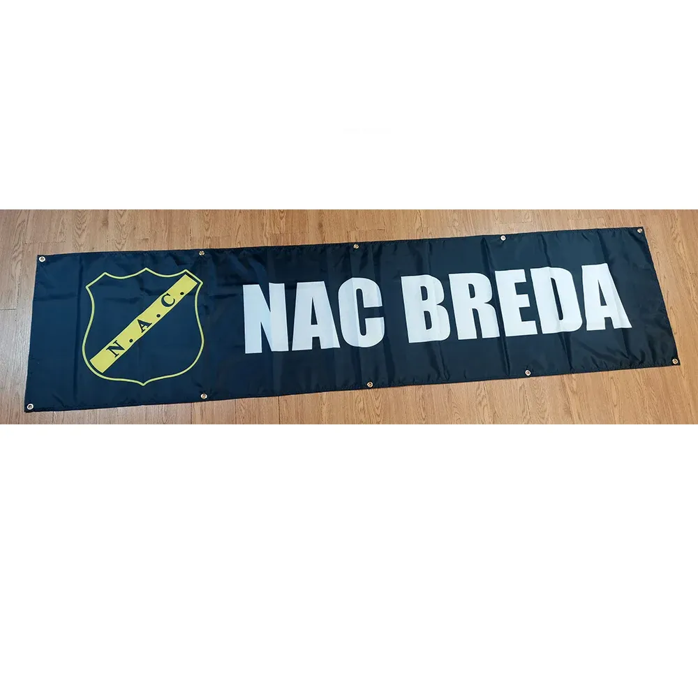 Accessories Holland NAC Breda Flag Black 60x240cm Decoration Banner for Home and Garden