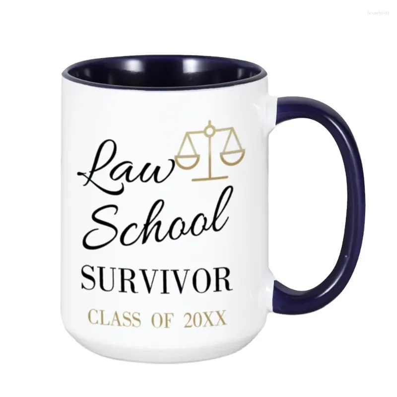 Tazze Tazza divertente Law School Survivor Class Of 2024 Laurea Caffè Tazza da tè per studenti laureati 15 once Acqua di casa Succo