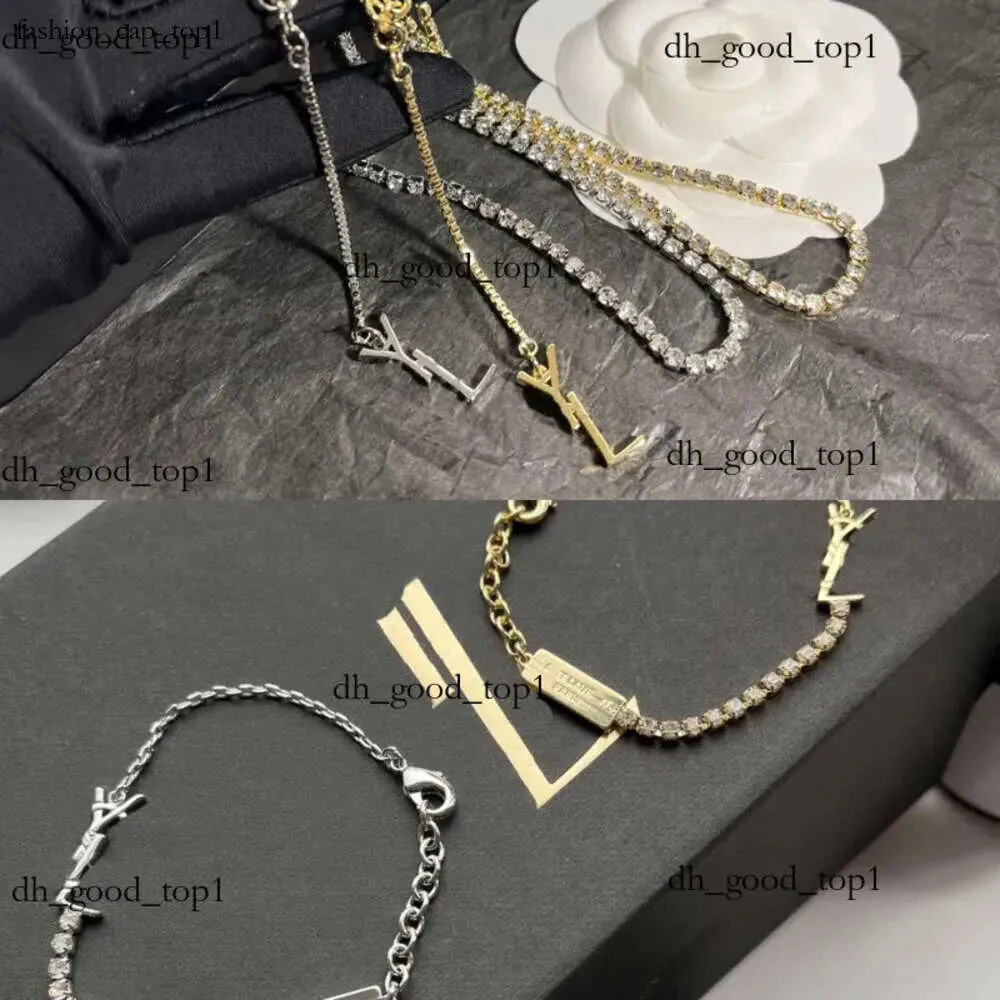 ZP Yslss Jewelry Sets Bracelet Necklace Designer 18K Gold Choker Women Jewelry Wedding Party Gift Necklace New Style Steel Necklace Wholesale Ysl 3826