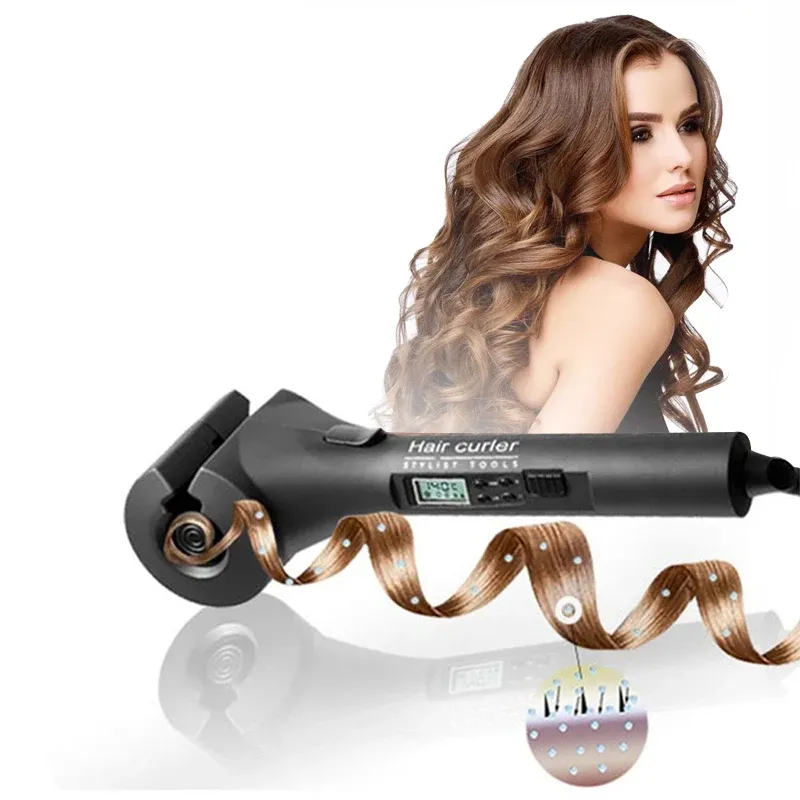 Irons LCD Automatyczne włosy Curling Iron Magic Hair Curler Electric Antiperm Professional Hair Waver Styling Narzędzia do włosów Styler