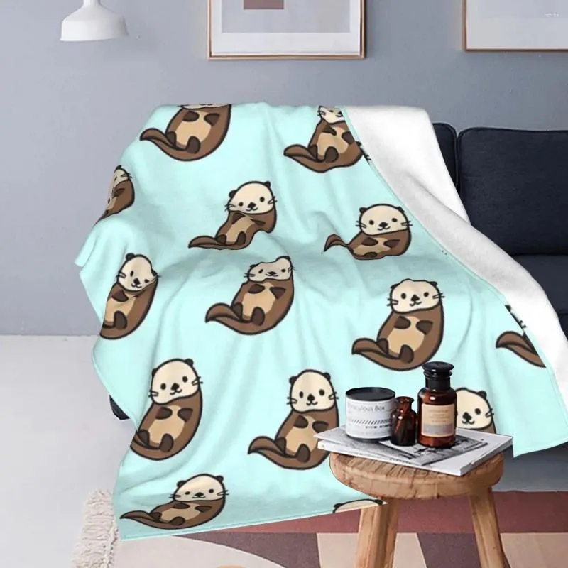 Koce Otter Ket polar super miękki rzut sofa do kanapy pościel na zewnątrz rzuty na bedspread kołdrę