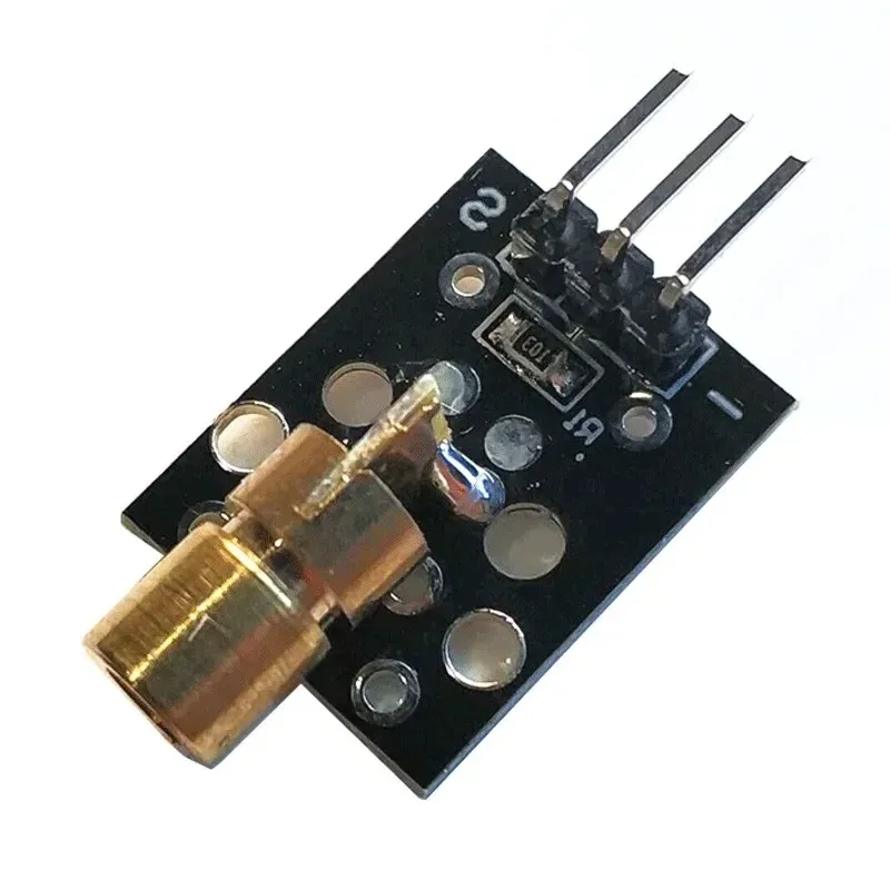 KY-008 650NM 레이저 센서 모듈 6mm 5V 5MW Arduino 용 빨간 레이저 도트 다이오드 구리 헤드