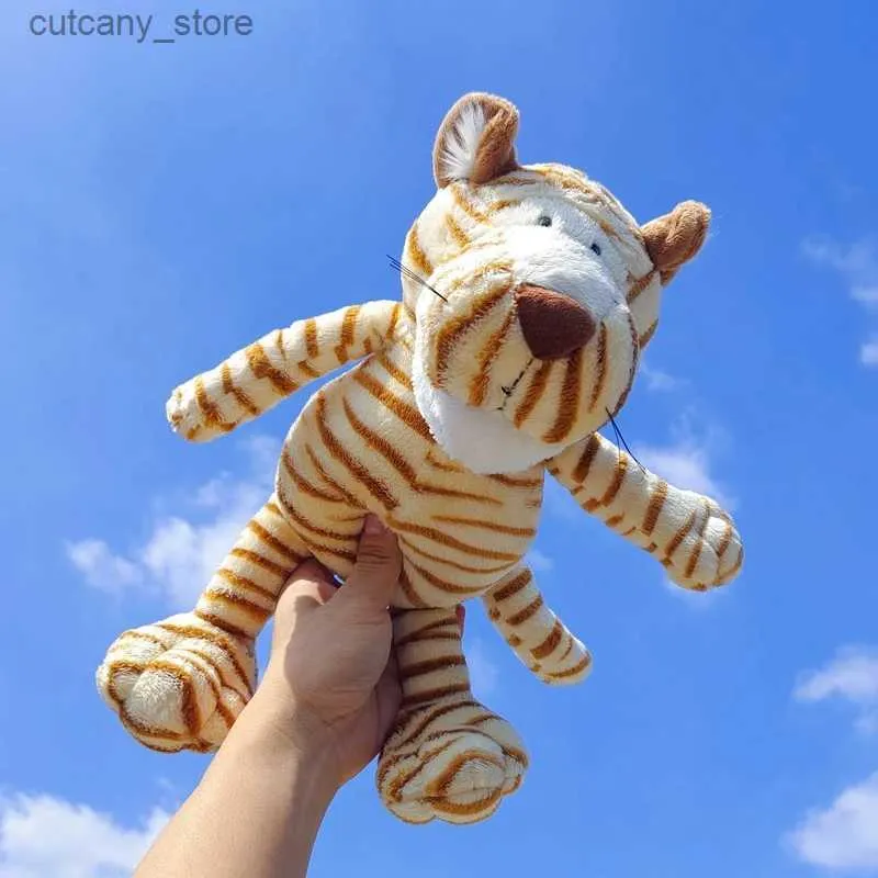 Animais de pelúcia enchidos 25/35/45cm bonito pelúcia tigre brinquedos kawaii coisas floresta animal bebê bonecas decoração para casa aniversário natal brinquedos para crianças amigos l240320