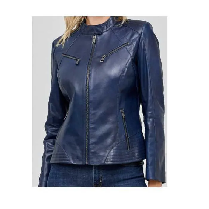 さまざまな色のファッショナブルな高品質の女性スタイリッシュな革のジャケットが利用可能な最高の価格