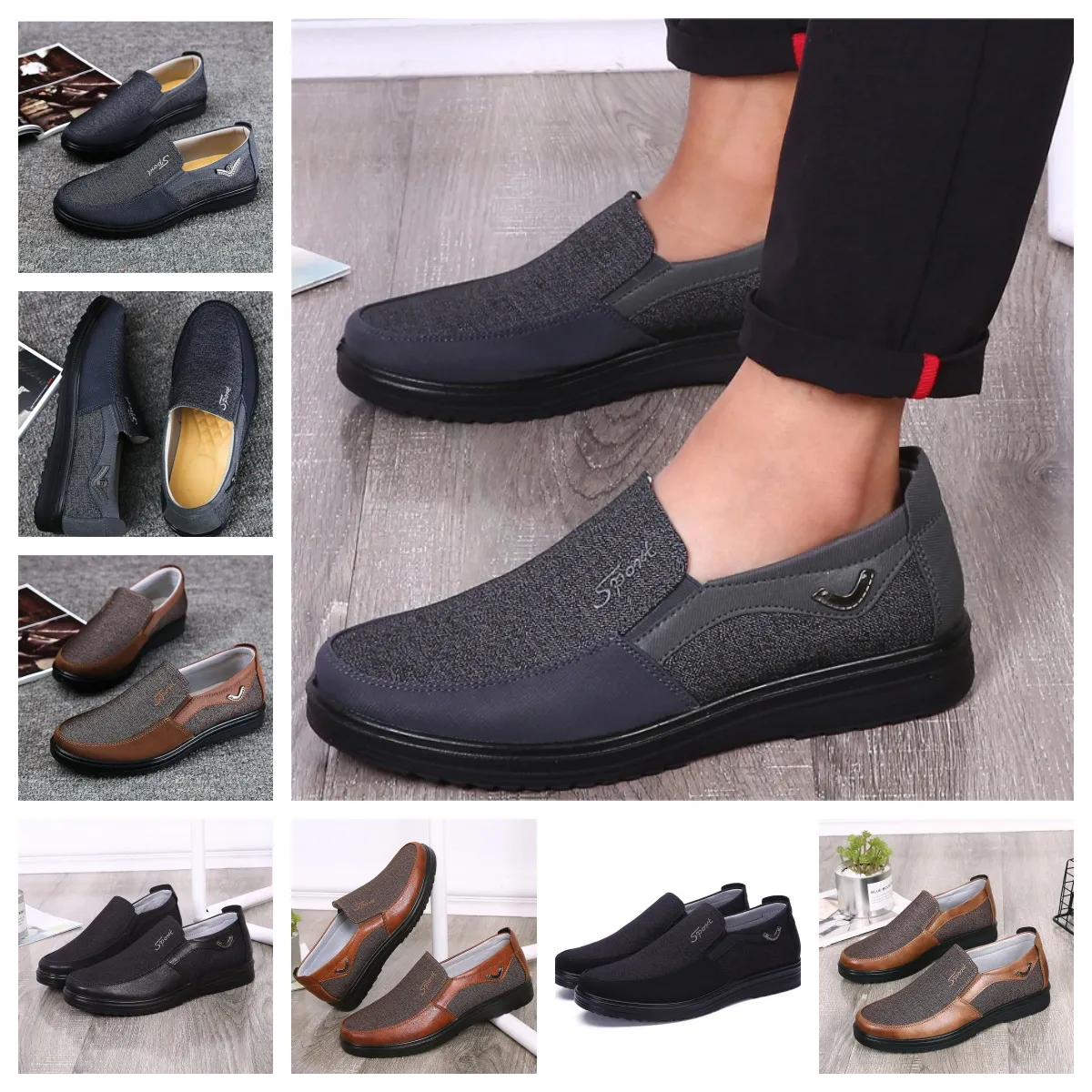 GAI comode Scarpe da uomo Scarpe nere Punta tonda Festa Banchetto all'aperto Abito classico Uomo Business Tacco firmato Scarpe taglie EUR 38-50 morbide