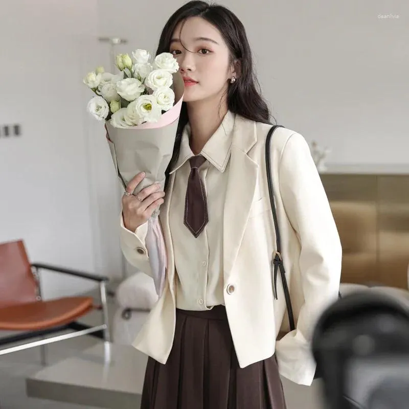 Women's Suits Insozkdg High Quality 2024 Spring Autumn Arrival Small Suit Jacket Women Unique Design Short Casual Blazers Clothing