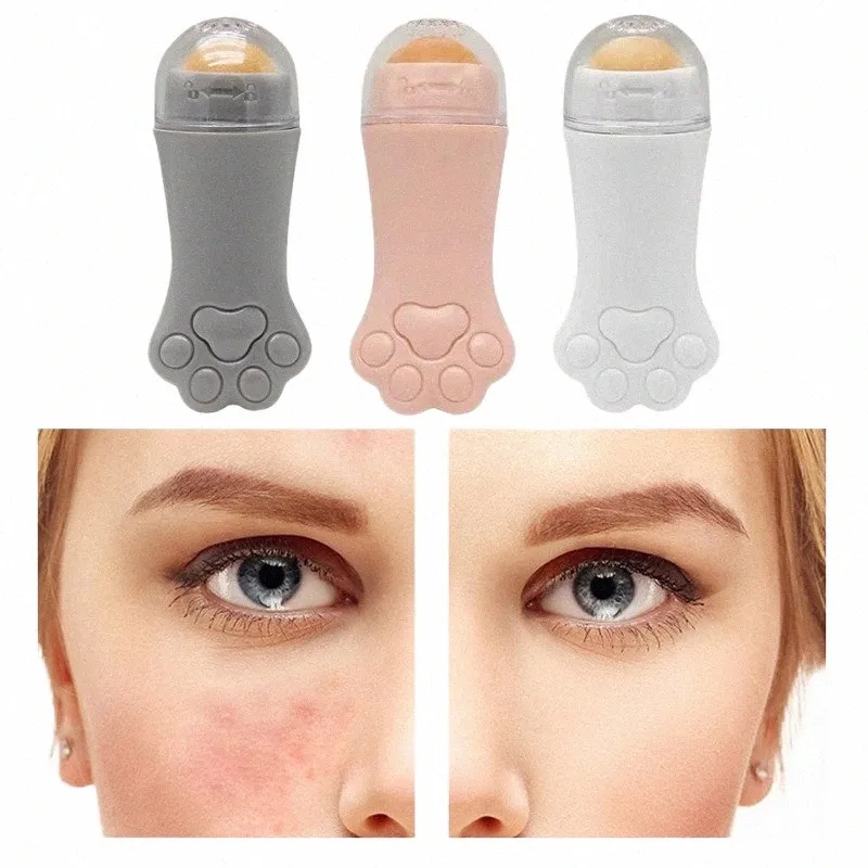 cute Cat Paw Face Oil Absorbing Roller Volcanic Ste Oil Absorber Facial Oil Wable Removing Makeup Tool Skin Care Tools 2023 O6eq#