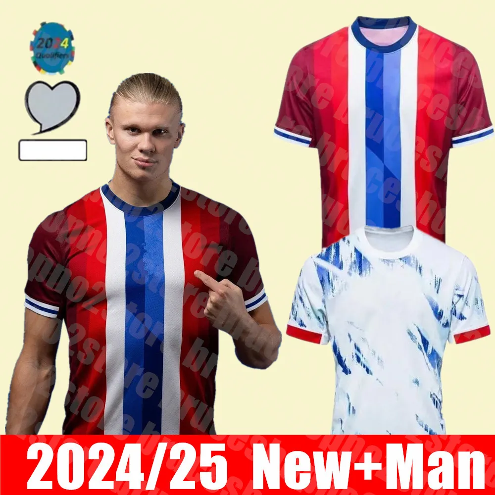 Tout nouveau maillot de football norvégien 2024/25 Haaland 24 25 Noruega Odegaard Berge King camisetas de futbol équipe nationale uniformes de football maillot fans de football