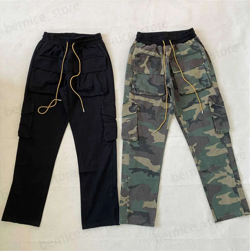 Vintage camo overalls Multiple Pockets Camouflage Pants Men Women 1 Best-Quality Cargo Trousers fallow