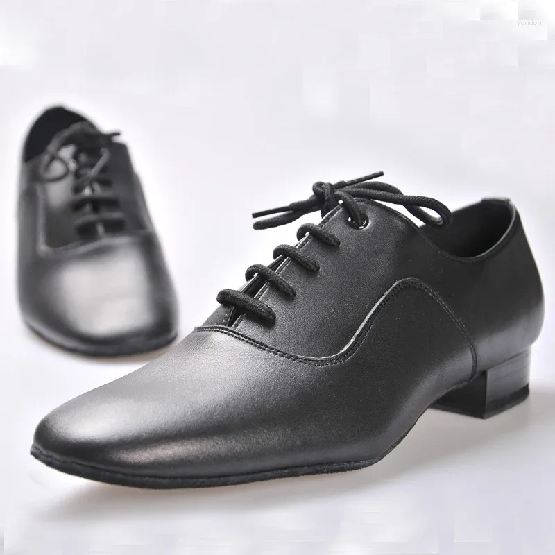 Zapatos de baile latino BD para hombres y niños, salón de baile, piel de vaca, uso duradero, cuero genuino Social, suela antideslizante de Jazz, lona 301