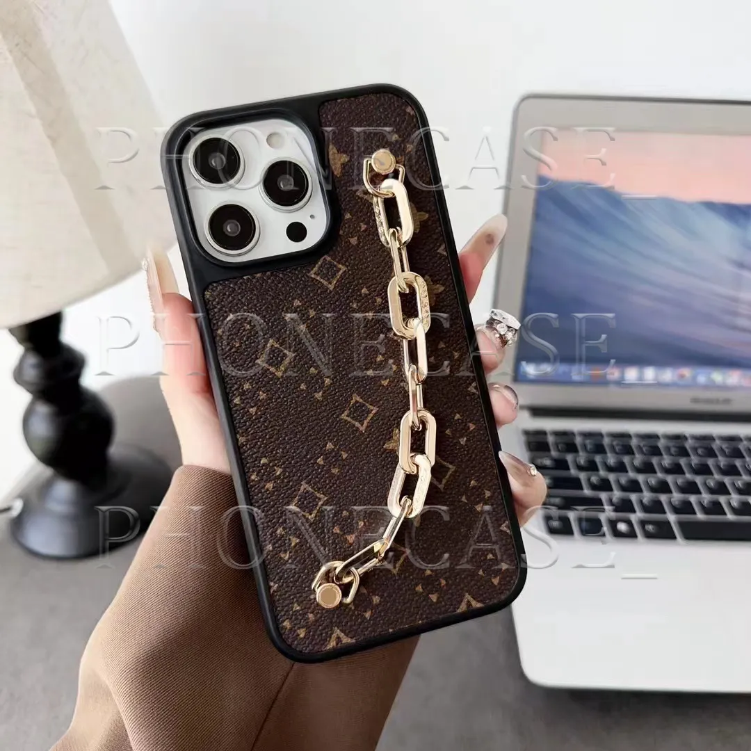Beautiful iPhone Phone Cases 15 14 Pro Max Luxury LU Strap Leather Purse Hi Quality 18 17 16 15pro 14pro 13pro 13 12 11 Case with Logo Box Packing Girls Woman MTL