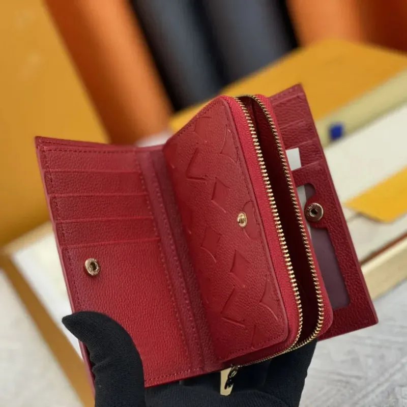 Dames Designer Portefeuilles Luxe Rits Multifunctionele Portemonnee Bloem Letter Korte Kaarthouder Hoogwaardige Damesmode Kleine Clutch Tas Zonder Originele Doos