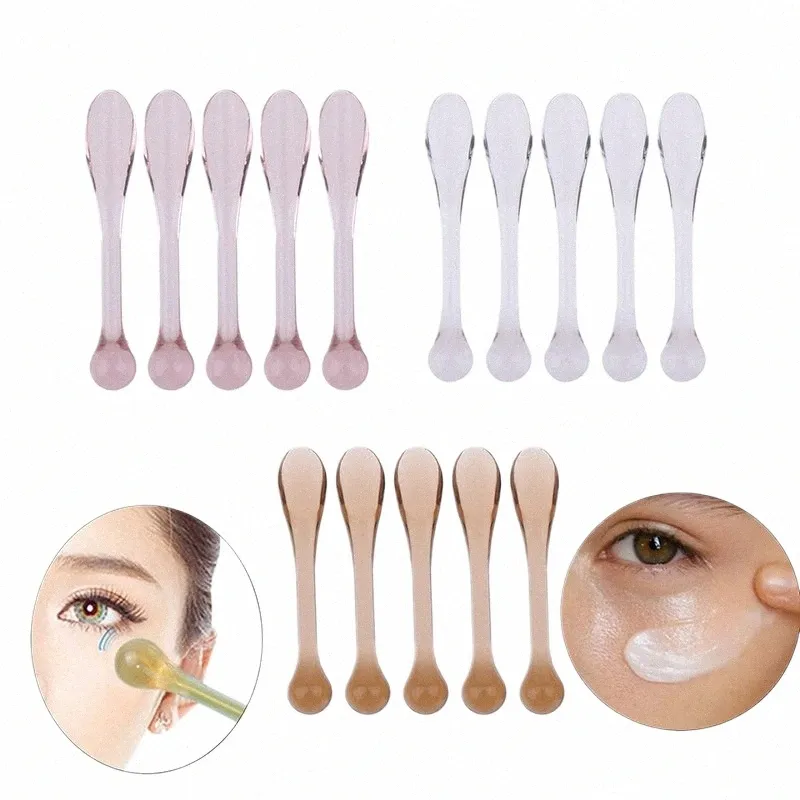 5pcs applicatore crema per gli occhi Spo Roller bastone da massaggio trasparente spatole cosmetiche maschera antirughe per il viso cura della pelle plastica Spo X2oD #