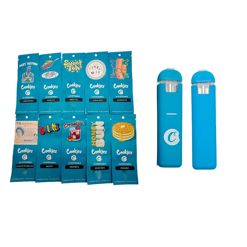 Cookies neueste Einwegvolder-Stift leere Einweg-E-Zigaretten Pods Device Pod 380mah wiederaufladbare Vapes 1ml Vaporizer Carts Patrone mit Packung