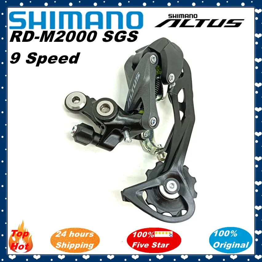 Shimano Rd M2000 M370 Tylny przerzutek górski rower SGS MTB 9S 9SPEED 2x9 3x9 Speed ​​240318