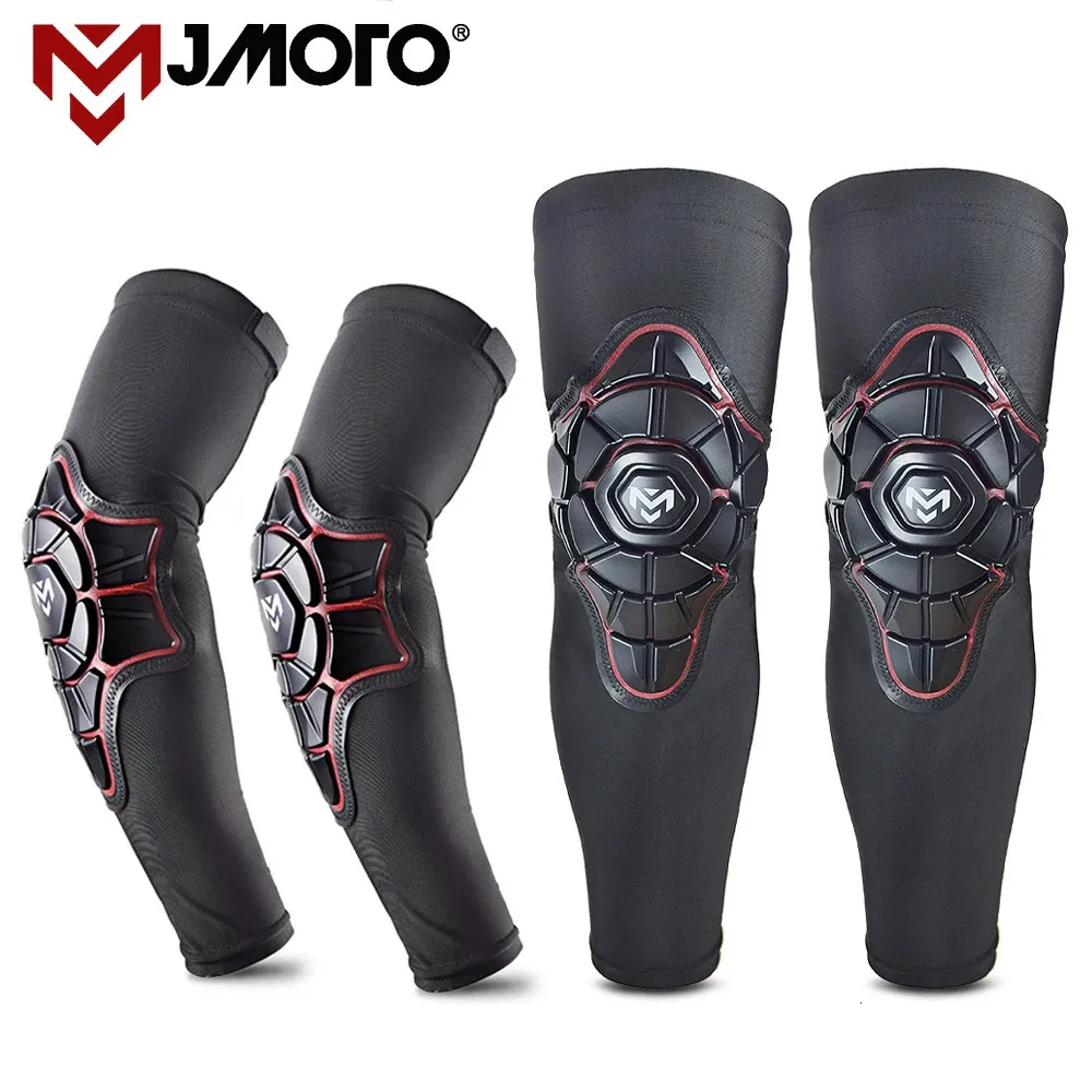 Proteção à prova de choque Motocross MX Joelheiras Dirt Bike Off-road Motocicleta Braço Manga Pads Moto Joelheiras Elbow Brace S-XL 240315