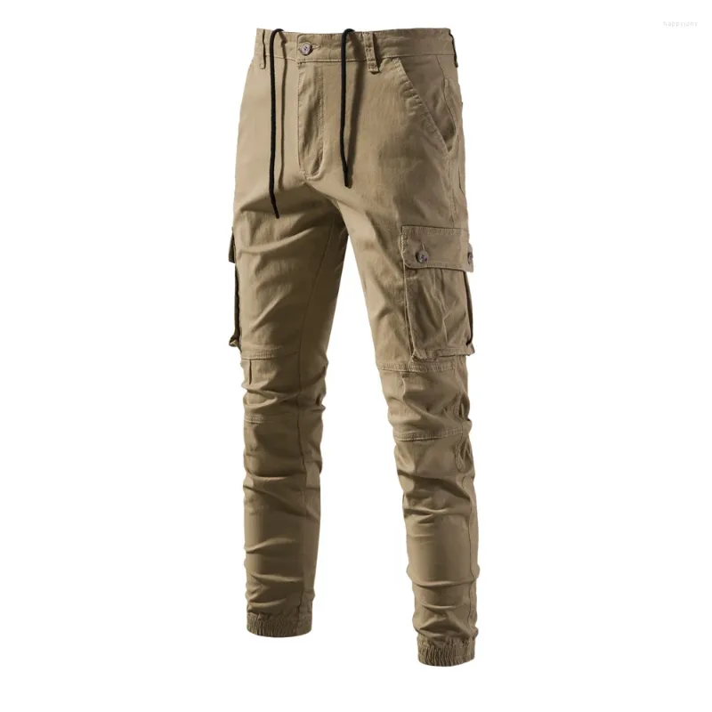 Kadın Pantolon 2024 Erkek Kargo Çoklu Cepleri Pantolon Fermuar Moda Açık Hava Giyim Erkekler için Spring Joggers