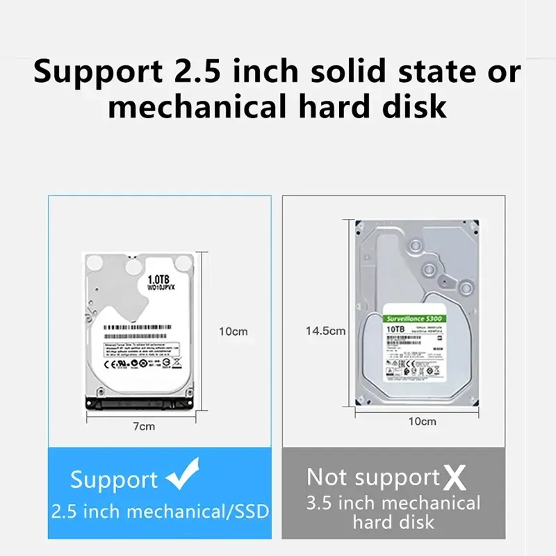 Araç Ücretsiz Mobil Sabit Disk Kutusu 2.5 inç USB 3.0 Notebook Mekanik Katı Hal SATA Mobil Sabit Disk Kutusu 3.0