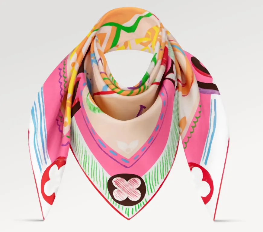 Luxury merken modeontwerper zijden sjaal vrouwen luxe sjaal klassieke lente zomer zijden sjaals zachte hoogwaardige dame sjaal variabele headscarf accessoires m78347