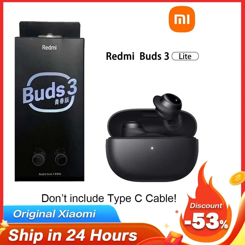 Auricolari Xiaomi Redmi Buds 3 Lite Auricolare TWS Auricolare Auricolare Ture Auricolari wireless Cuffie da gioco Auricolari Bluetooth HiFi con microfono