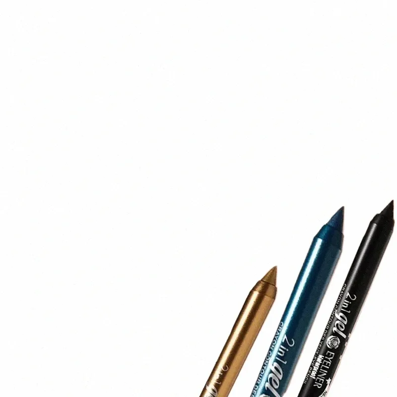 7 cores à prova d'água 2 em 1 Eyeliner Lipliner Lápis Azul Branco Preto Eyeliner Gel Pen Fácil Desgaste Duradoura Olhos Maquiagem Cosméticos 89Vk #