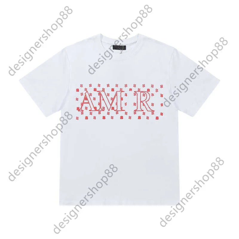 Tik Tok Influencer Même Marque De Créateur Pur Coton Version Haute Été Nouvelle Impression Lettre Couple Style Noir Blanc Lâche T-shirt À Manches Courtes